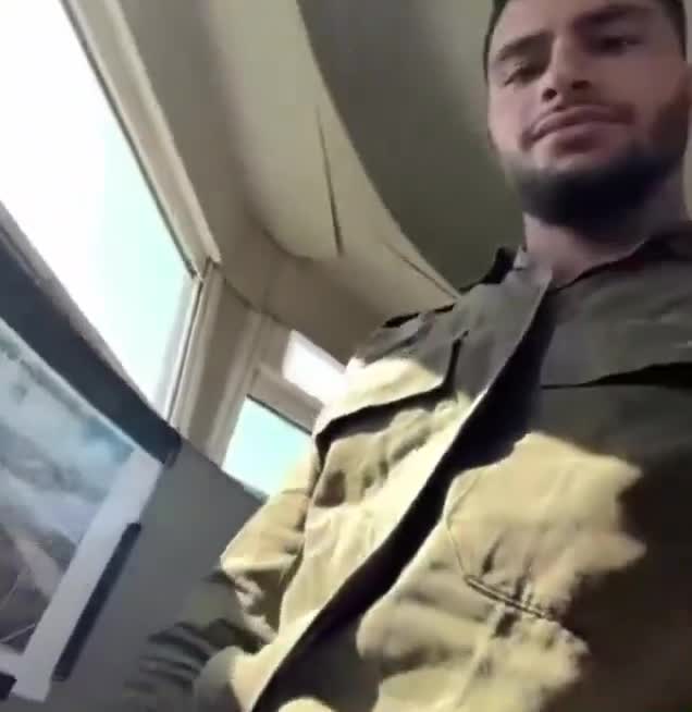 Soldier Jerking While At His Post