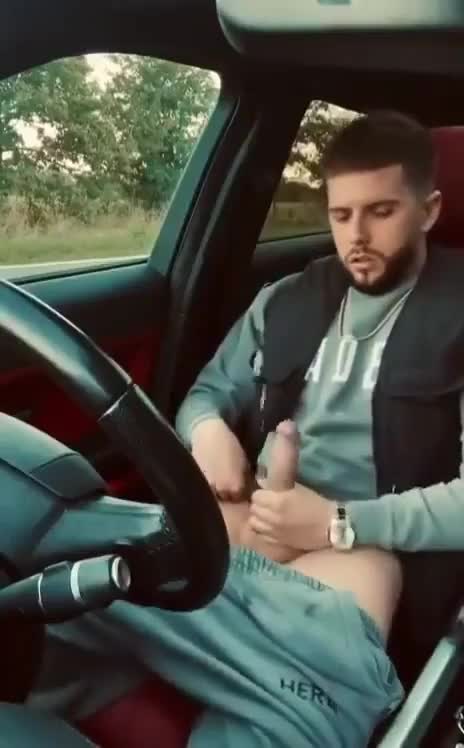 Syrian Jock Cumming In His Car