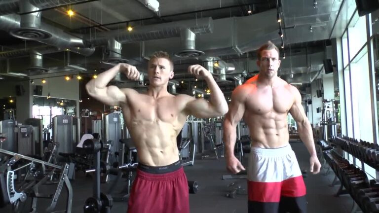 Two Bodybuilders Posing