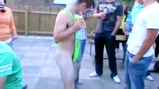 Gets Mankini Pulled Off
