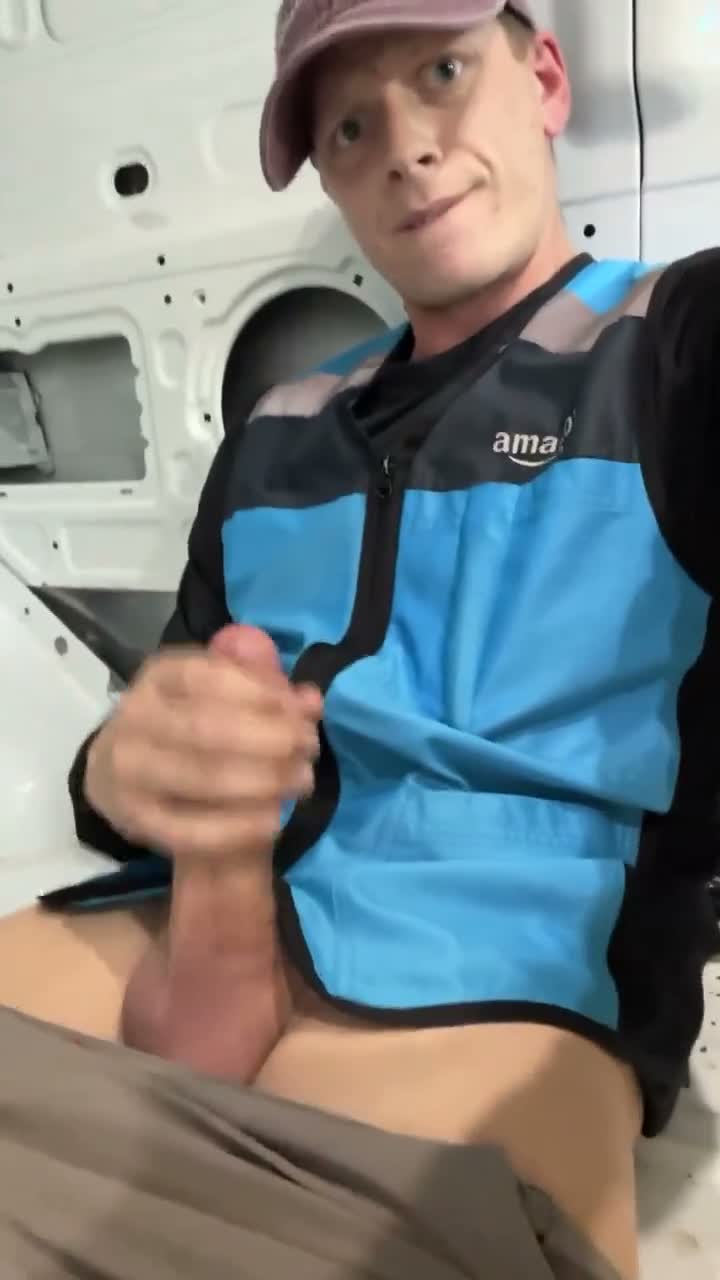 Courier Stroke His Dick And Cum In The Van featured image