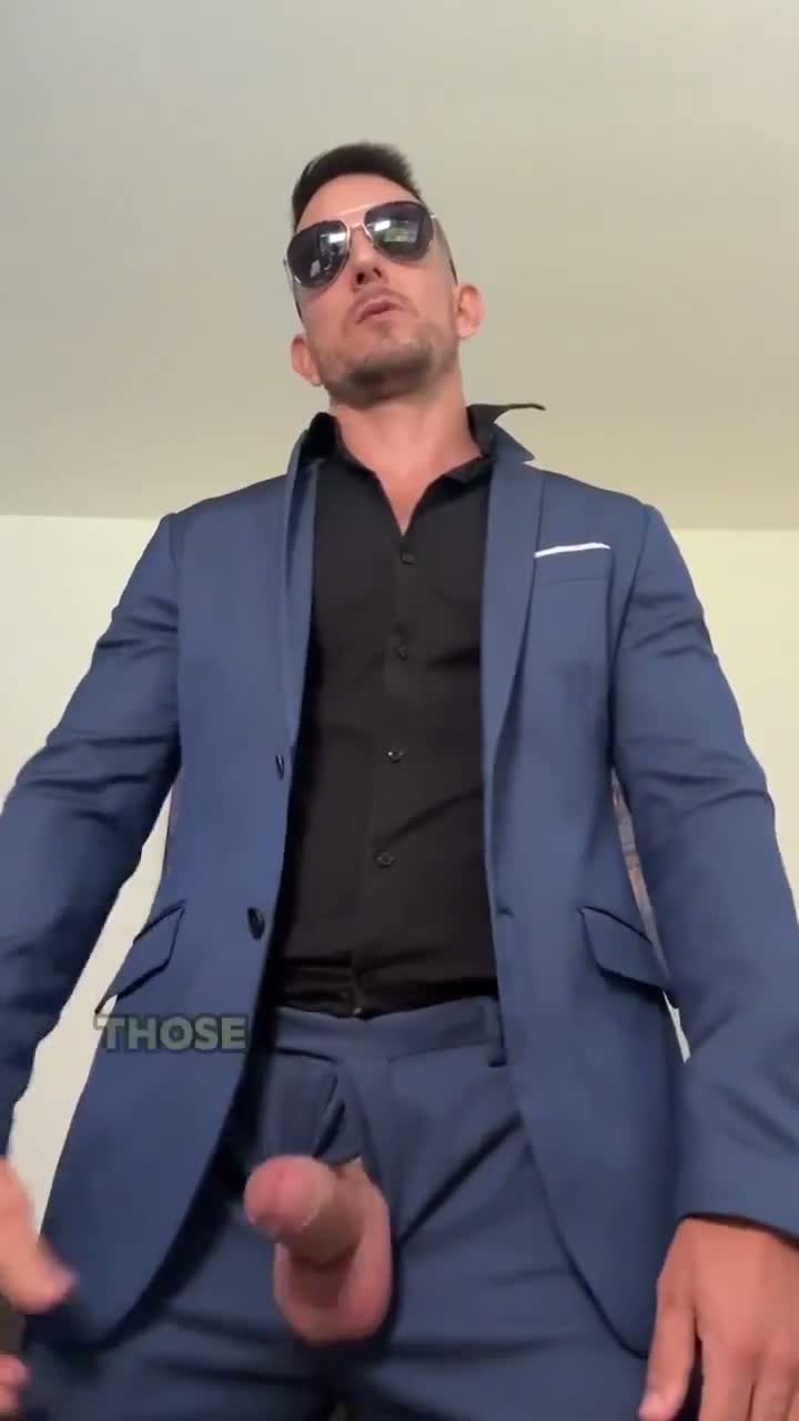 Stud Strokes His Dick