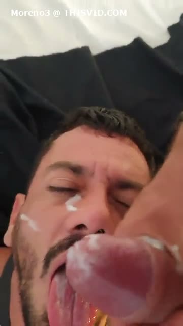 Muscle Striptease Facial Cum